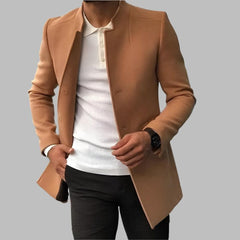 Luuk | Heren Slim-Fit Wollen Overjas Elegante Mens Wool Coat