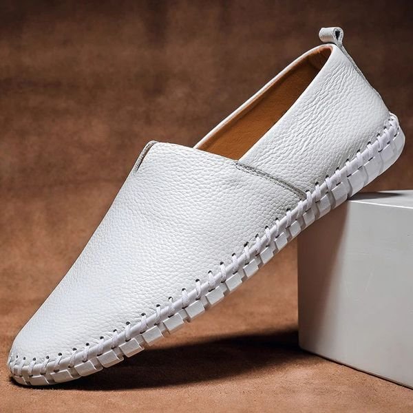 Finn | Heren Slip-On Loafers Leren Instappers Whipstitch Zool