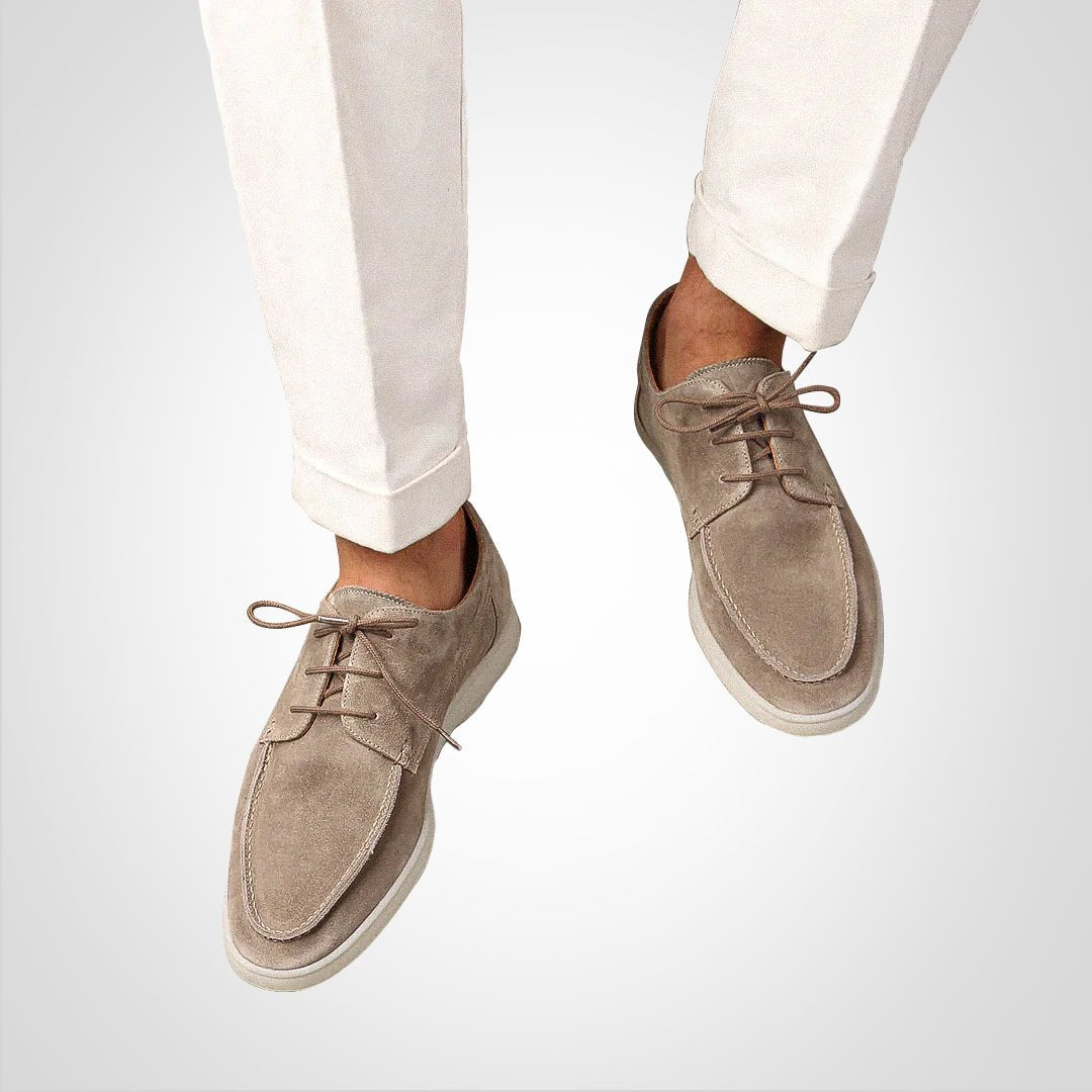 Noud | Heren Suède Vetersluiting Hybride Loafer Derby Schoenen