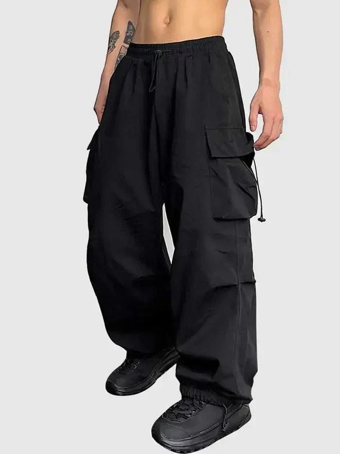 Tim | Heren Wijde Cargo Broek Elastische Taille Verstelbare Enkeltoggle