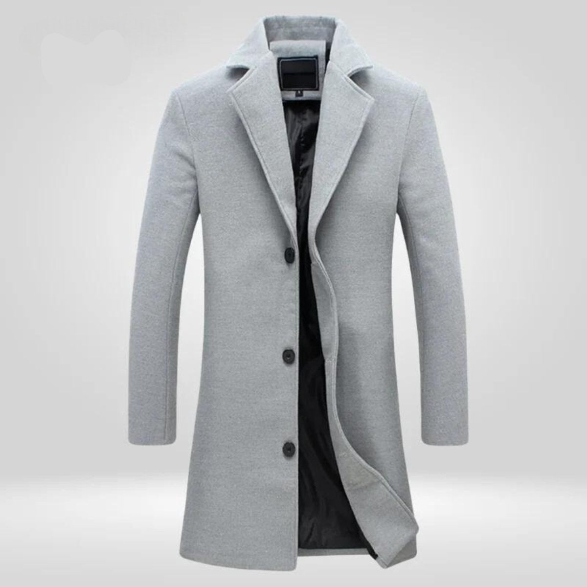 Lars | Heren Wollen Overjas Elegante Enkellange Wintermantel