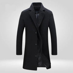 Lars | Heren Wollen Overjas Elegante Enkellange Wintermantel