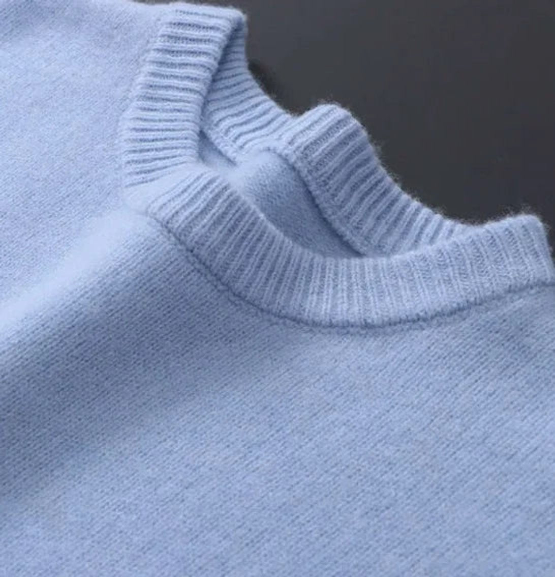 Luuk | Heren Zachte Mohair Gebreide Trui Ronde Hals Pullover