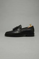 Milan | Heren Zwart Gevlochten Tassel Slip-On Loafers