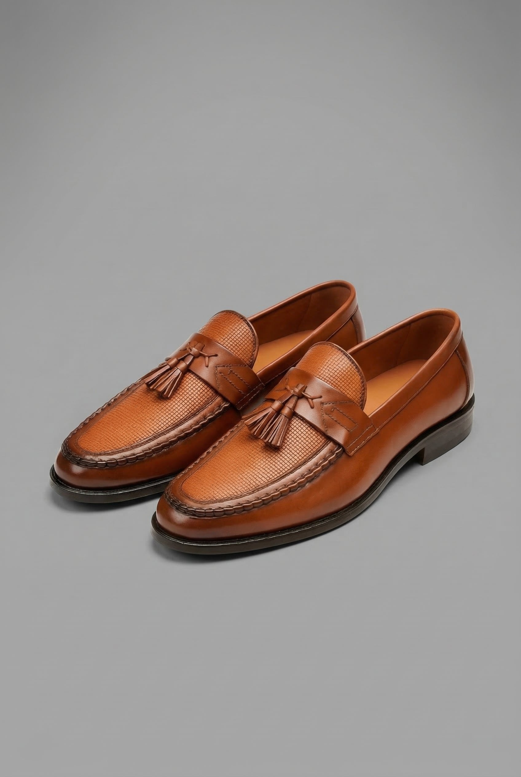 Milan | Heren Zwart Gevlochten Tassel Slip-On Loafers