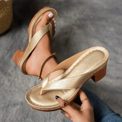 Mia | Dames Orthopedische Instap Sandalen Met Hak