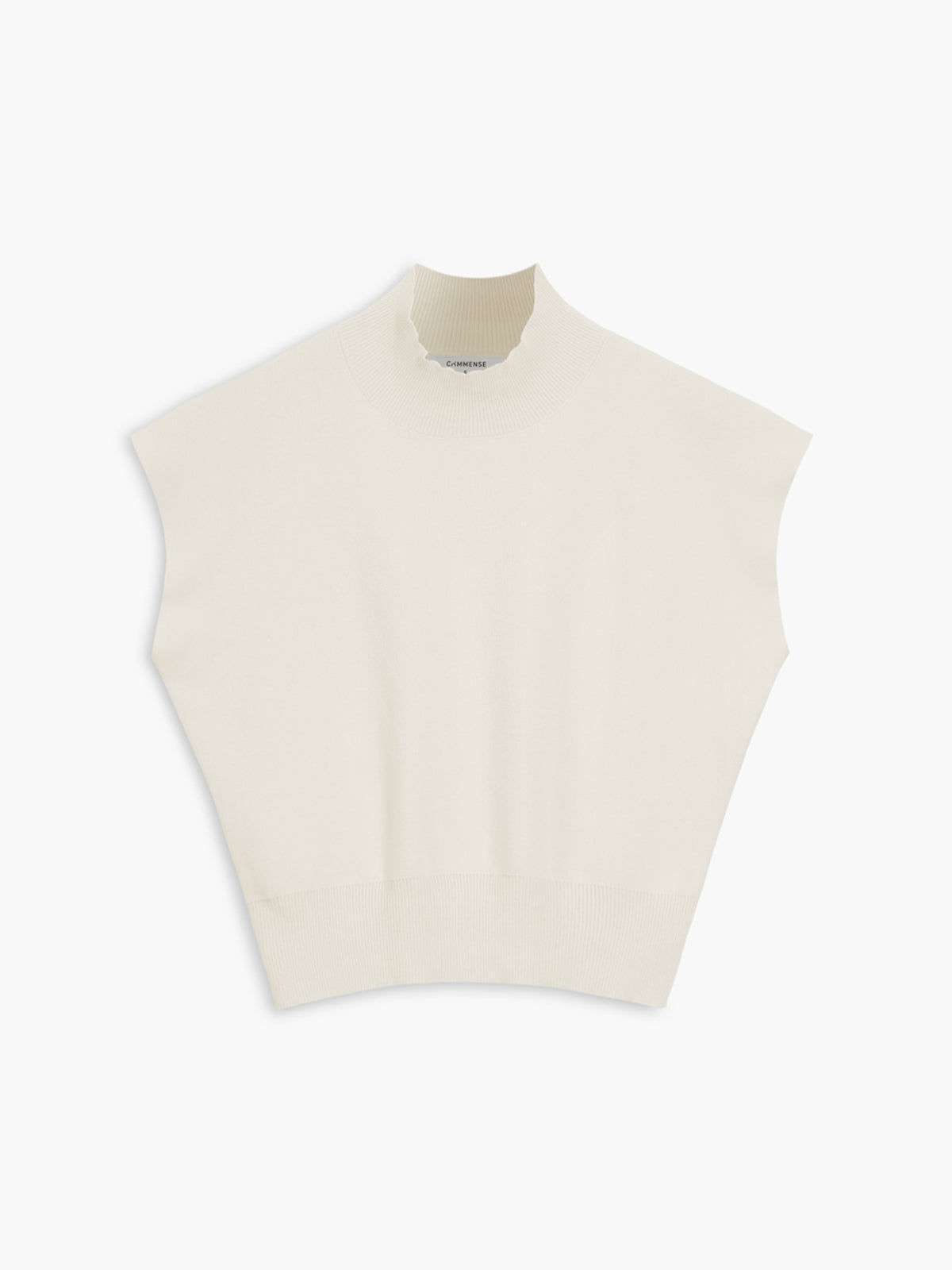 Nora | Dames Casual Top Met Mock Neck En Korte Mouwen