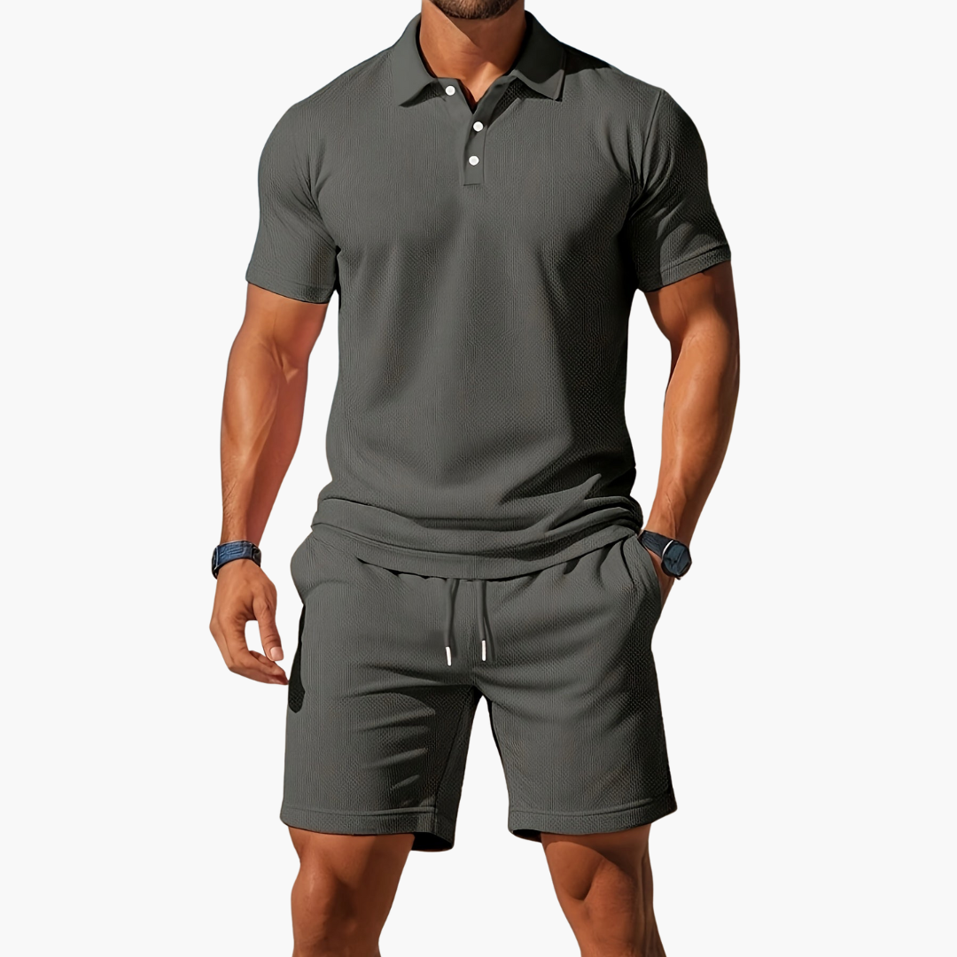 Preston | Heren Polo Overhemd En Shorts Casual Set