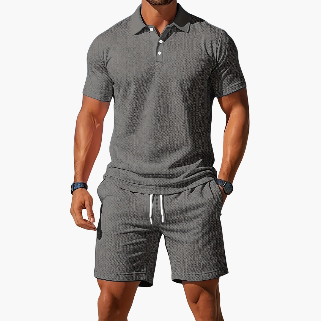 Preston | Heren Polo Overhemd En Shorts Casual Set