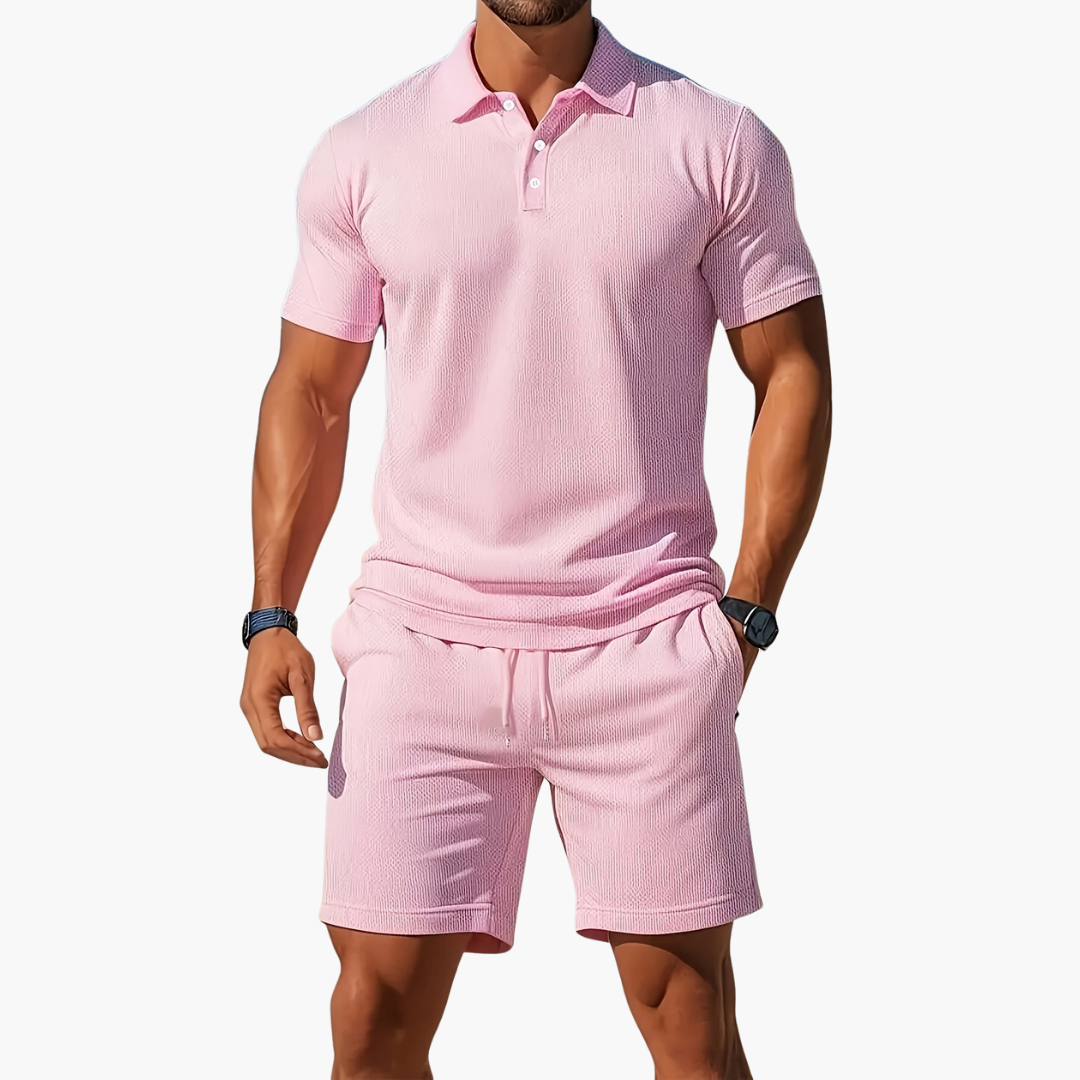Preston | Heren Polo Overhemd En Shorts Casual Set