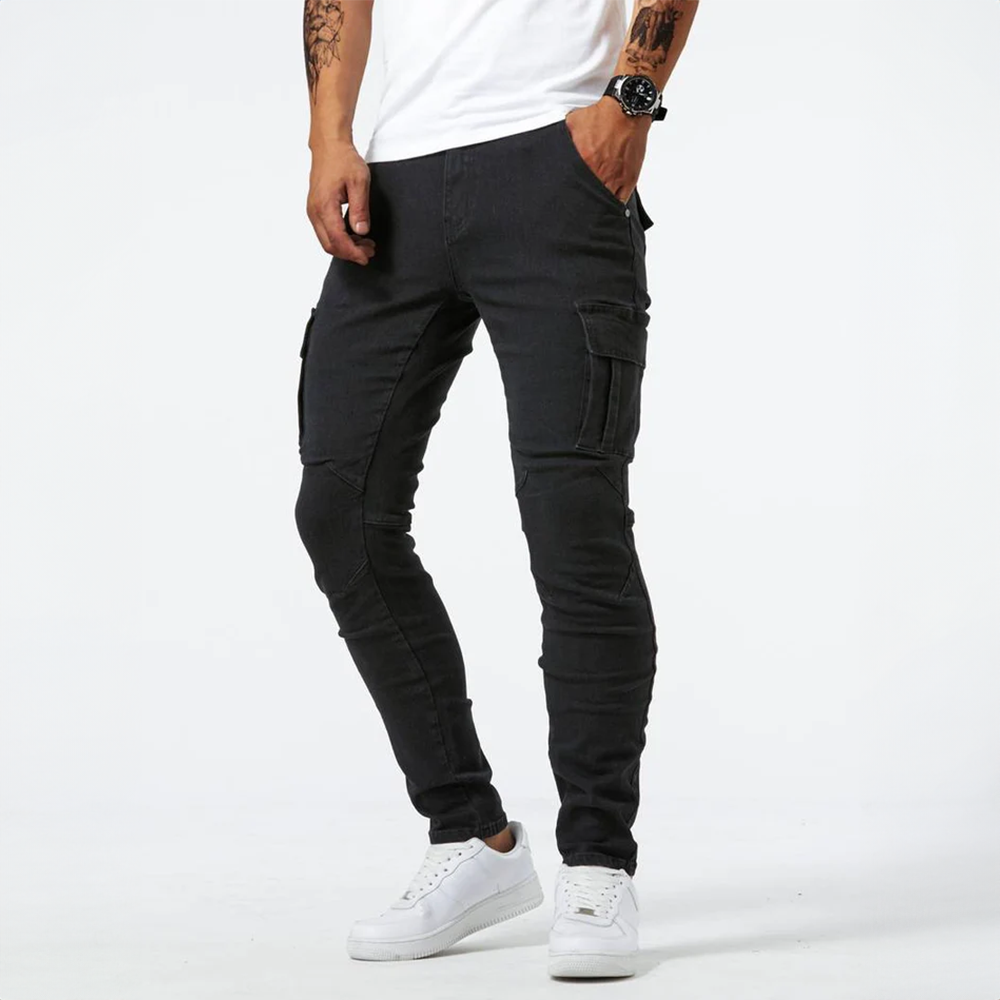 Theodore | Heren Slim Fit Cargo Broek Met Zakken