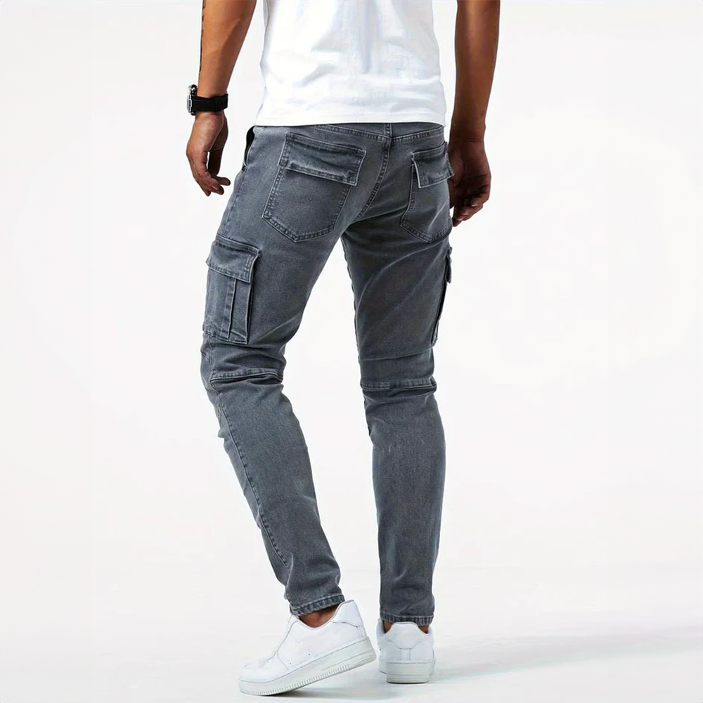 Theodore | Heren Slim Fit Cargo Broek Met Zakken