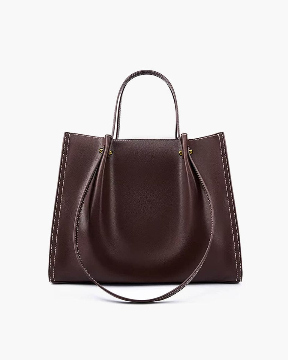 Eva | Minimalistische Vegan Leren Ruime Tote Bag
