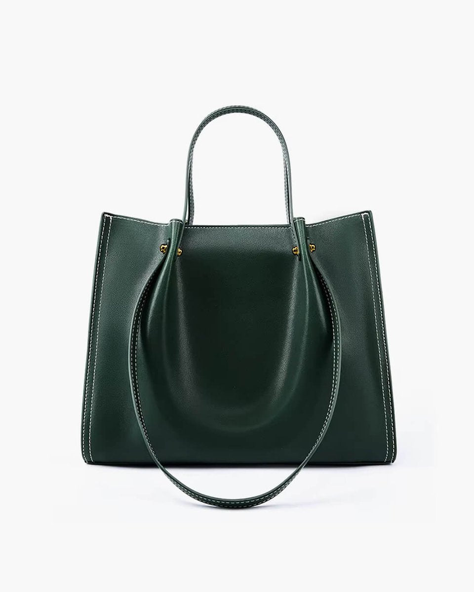 Eva | Minimalistische Vegan Leren Ruime Tote Bag