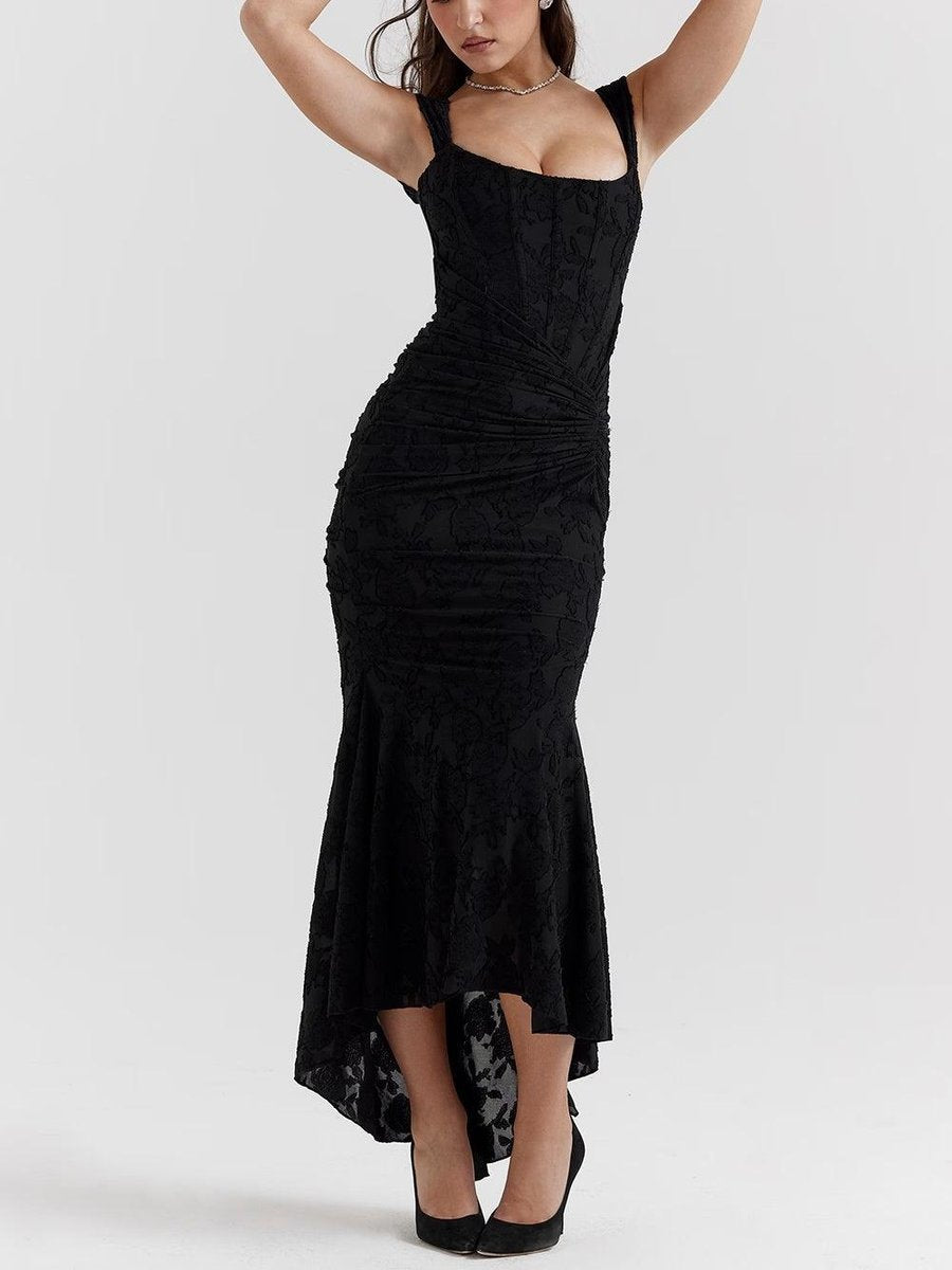 Lotte | Mother of the Bride Dress Elegante Corset Mermaid Jurk met Jacquard Kant