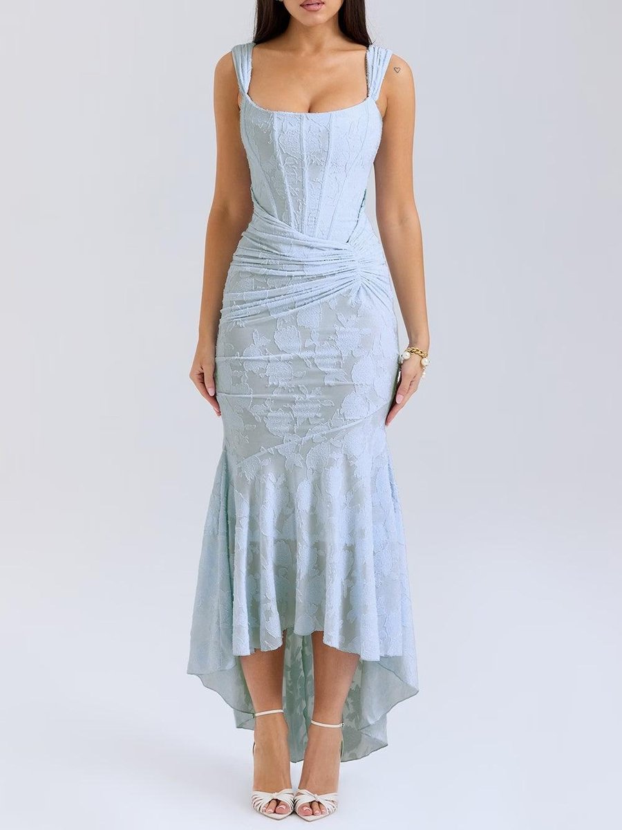 Lotte | Mother of the Bride Dress Elegante Corset Mermaid Jurk met Jacquard Kant