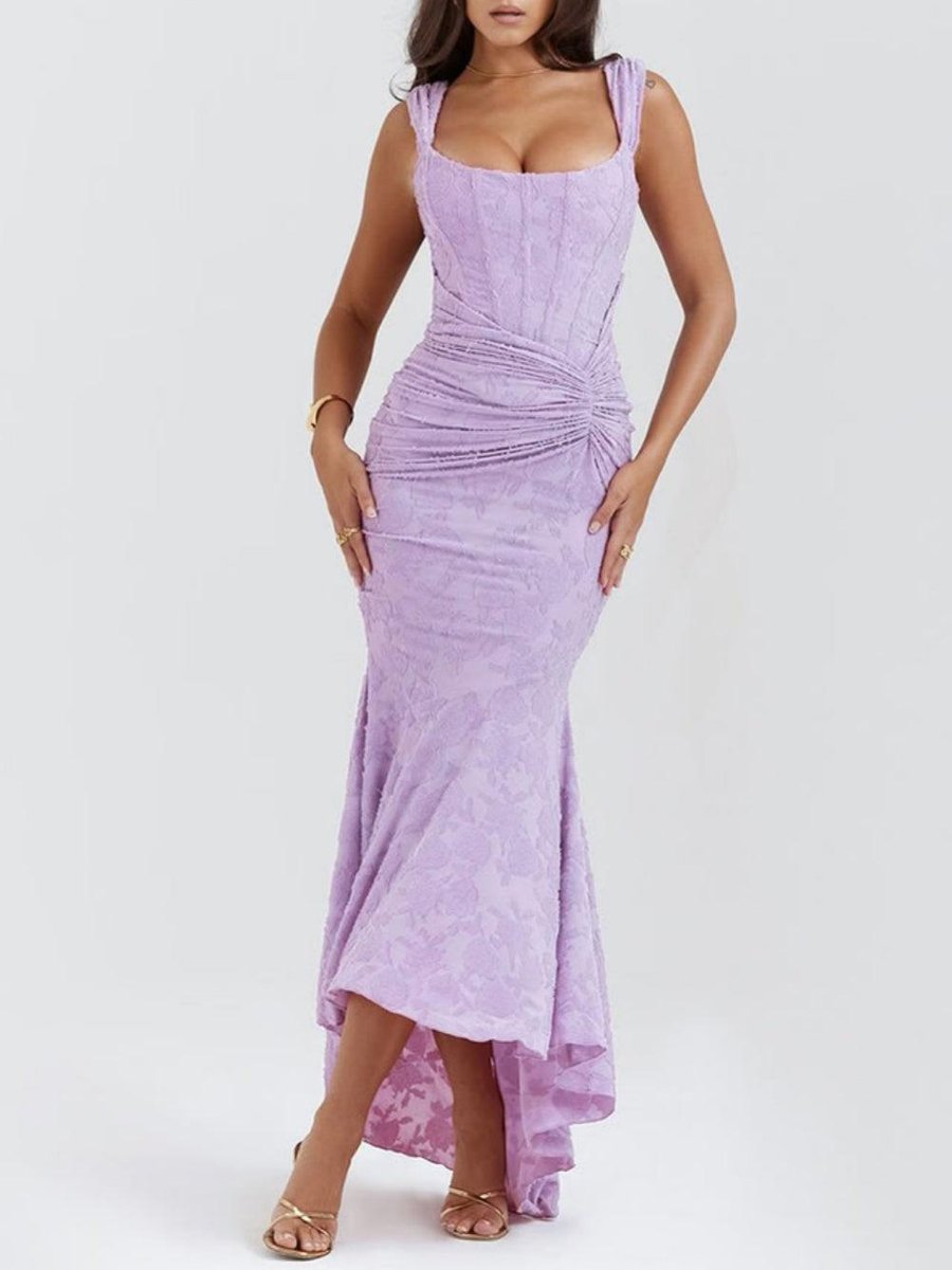 Lotte | Mother of the Bride Dress Elegante Corset Mermaid Jurk met Jacquard Kant