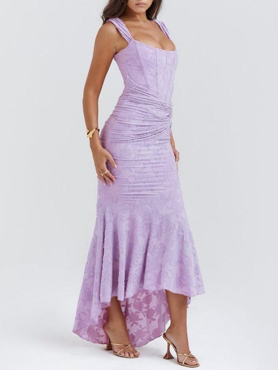 Lotte | Mother of the Bride Dress Elegante Corset Mermaid Jurk met Jacquard Kant