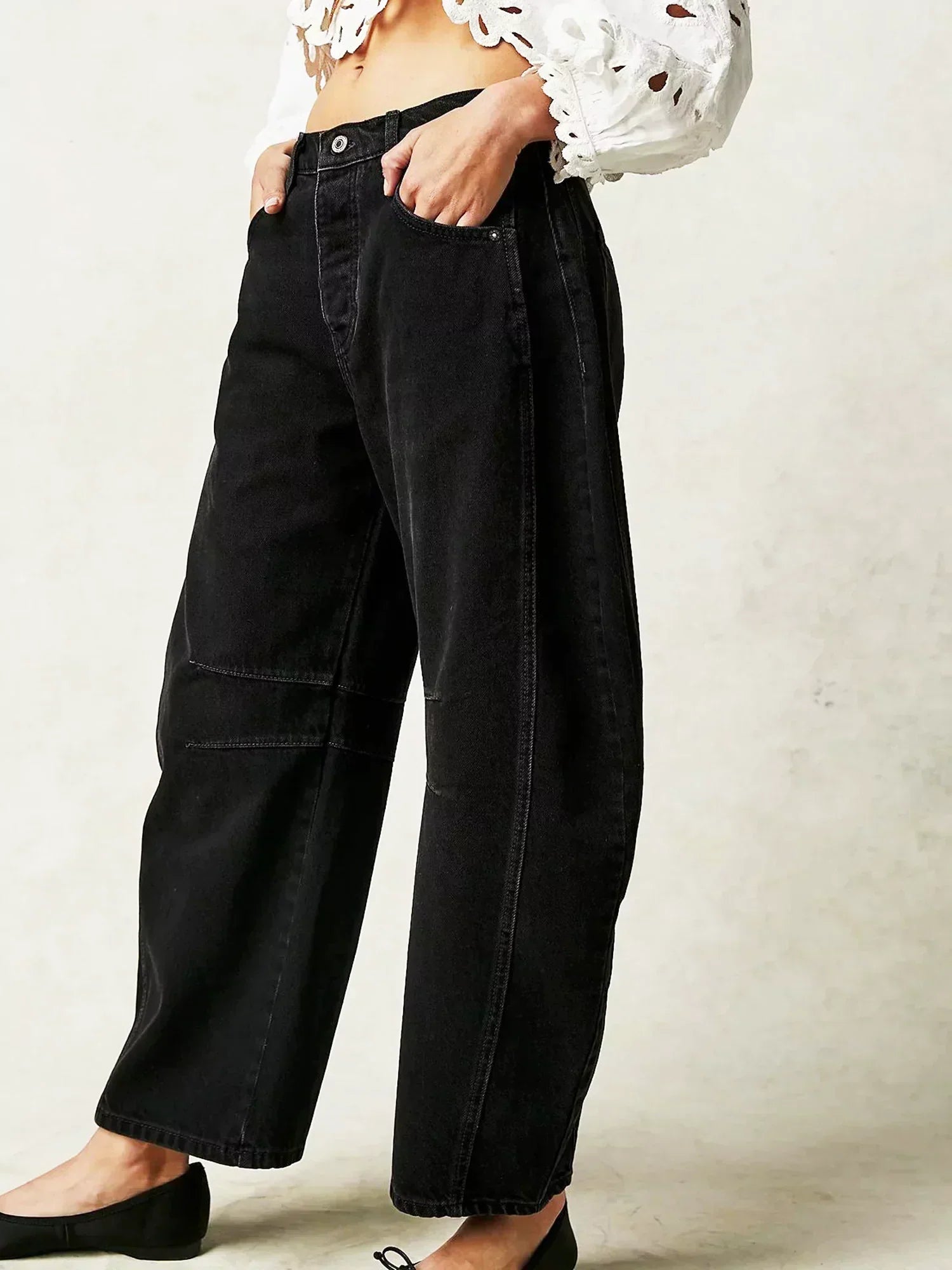Riley | Dames Luipaardprint Jeans Met Wijde Pijpen