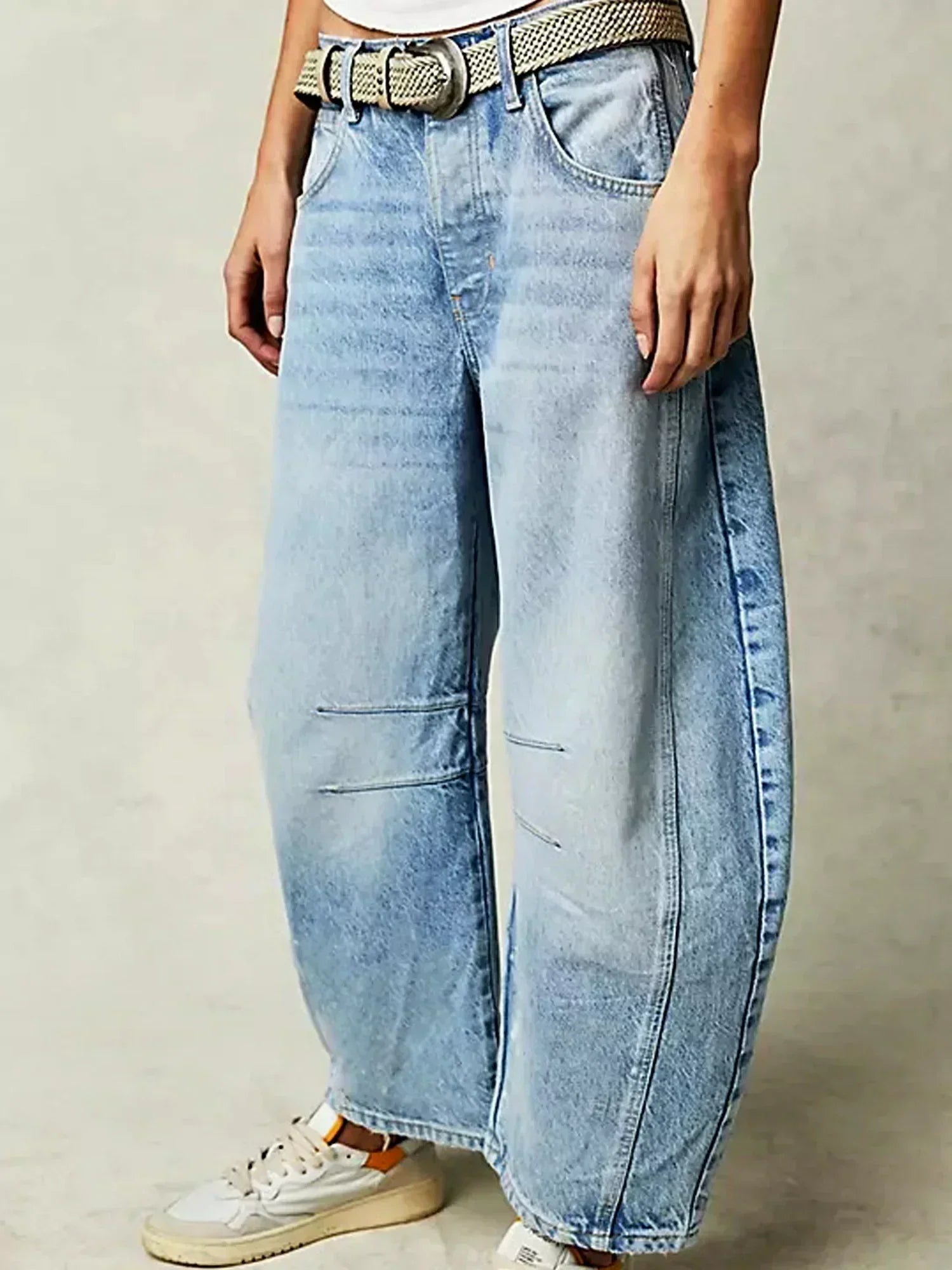 Riley | Dames Luipaardprint Jeans Met Wijde Pijpen
